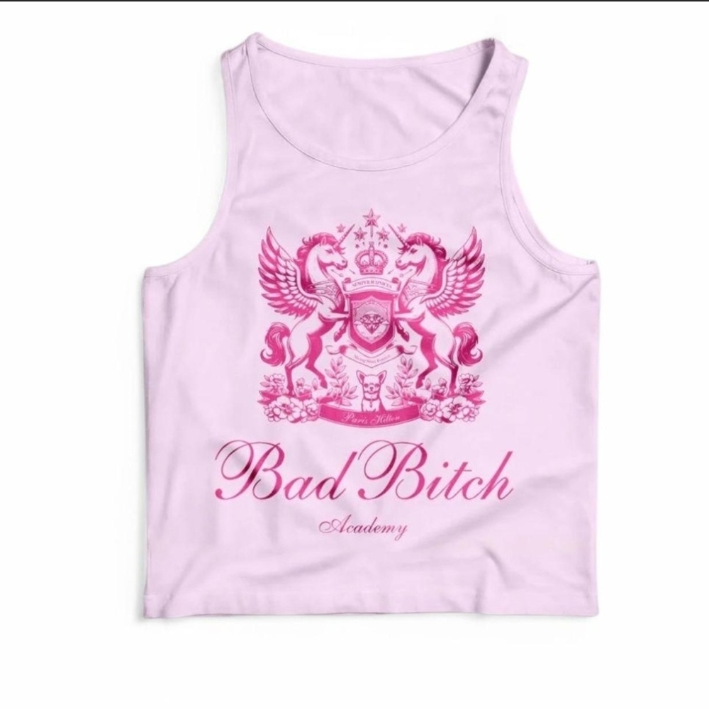 Pink Graphic Tank Top